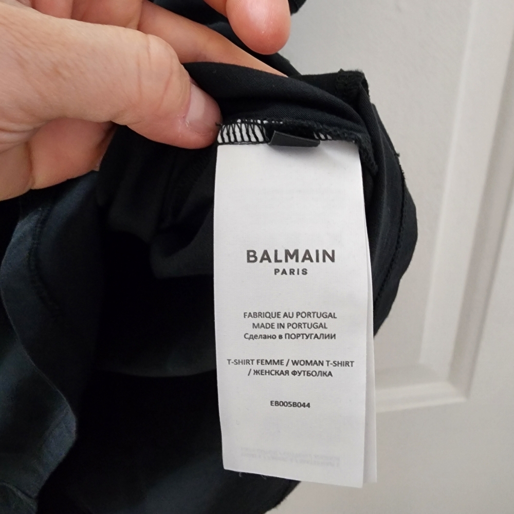 NWT Balmain Black Women's Authentic Top Size MEDIUM - Picture 14 of 14